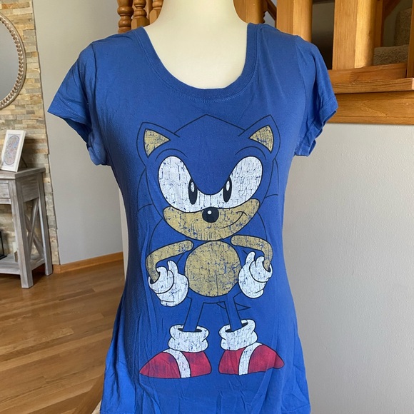 Tops - Blue Sonic the Hedgehog Graphic T-Shirt